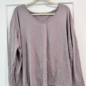 EUC Lululemon Back in Action V-Neck Taupe Size 12